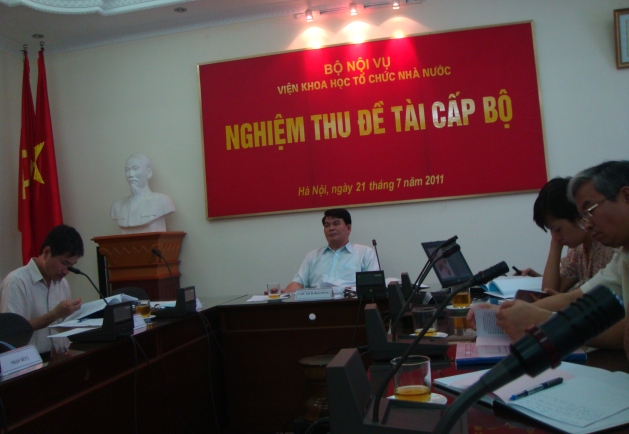 Nghiệm thu Đề tài cấp Bộ: “Cơ sở khoa học đổi mới phương pháp bồi dưỡng kiến thức tổ chức Nhà nước cho cán bộ, công chức nhà nước”
